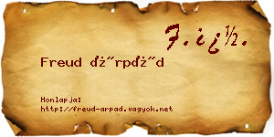 Freud Árpád névjegykártya