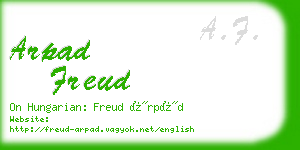 arpad freud business card